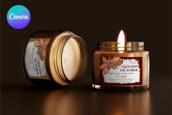 Download Fall Leaves Candle Label Template - Label Collection